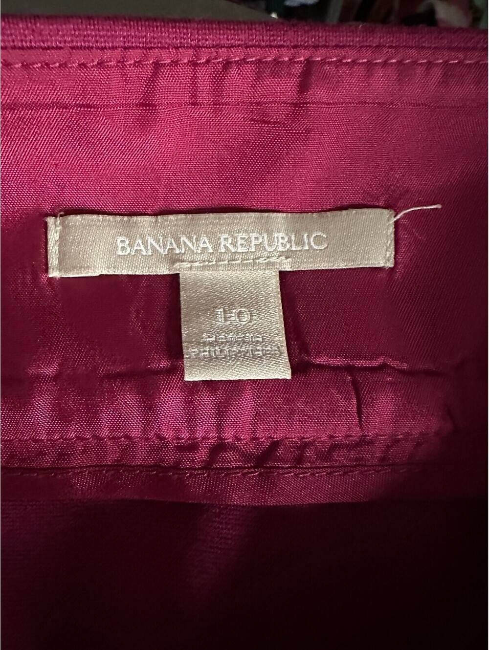 Banana Republic fuchsia pink side zipper A-line mini skirt Size 10 minimalist - Picture 4 of 4